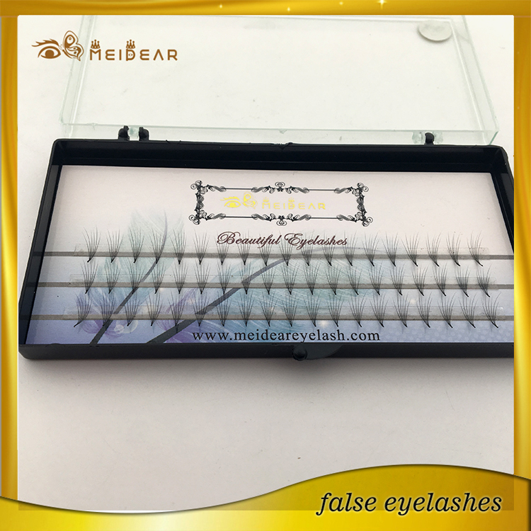 Natural looking good quality silk pre-fanned volume eyelashes extension USA